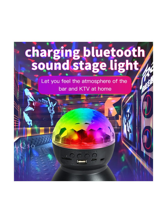 Globe Disco Crystal Magic Ball Rgb Led Bluetooth Speaker Music Rotating Light Effects