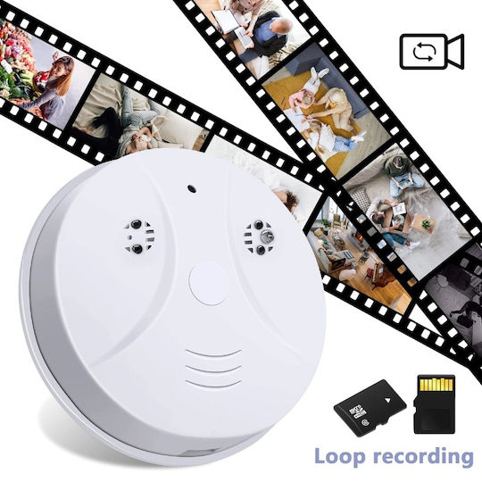 Cameră Spion Detector de Fum Iuni D101 8 Gb Wi-fi Vizualizare 4k Detectare Mișcare