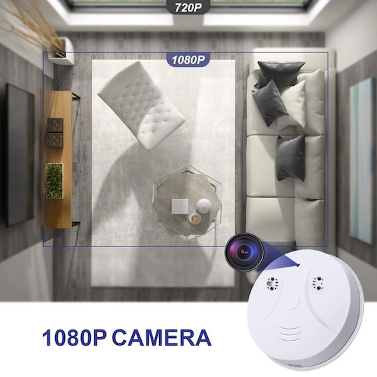 Шпионска камера димен детектор Iuni D101 16 Gb Wi-fi изглед 4k детекция на движение