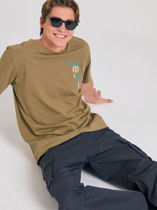 Trousers Cargo Elastic in Tapered Line Gray