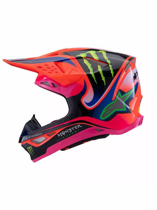 Alpinestars Supertech M10 Deegan Orange/Pink/Purple Κράνος Μηχανής Motocross ECE 22.06