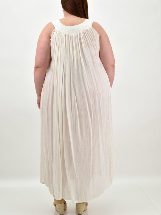 Women's Sleeveless Ecru Kaftan 20112