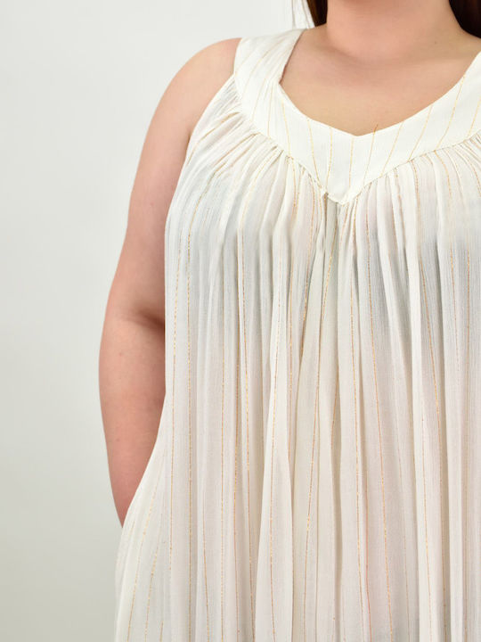 Women's Sleeveless Ecru Kaftan 20112