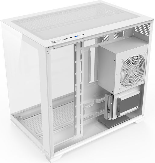ProGaming Elite Cube Computergehäuse mit Seitenfenster und ARGB-Beleuchtung Weiß