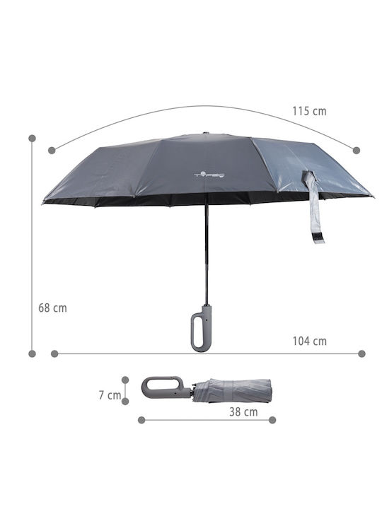 Automat Umbrelă de ploaie Compact Gri Automat Umbrelă de ploaie Compact Gri