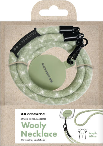 Sbs Neck Strap Wooly Lanyard Cord Smartphones Green