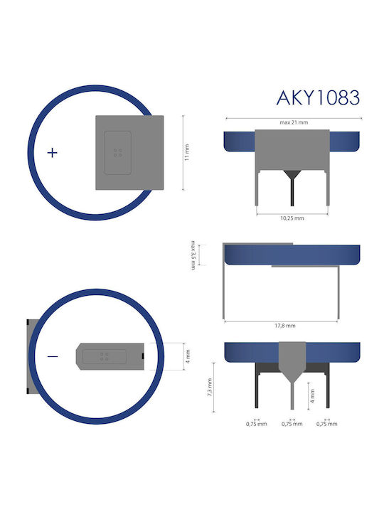 Akyga Μπαταρία Λιθίου Ρολογιών CR2032 1τμχ