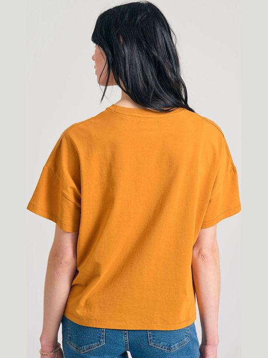 Γυναικείο Crop T-shirt Πορτοκαλί