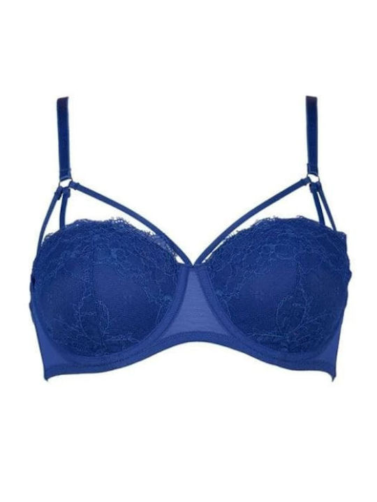 Balconette Balconette Bra without Padding Underwire Dazzling Blue
