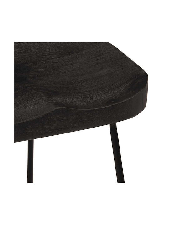 Hocker Bar Hölzernes Black 2Stück 46x38x52cm
