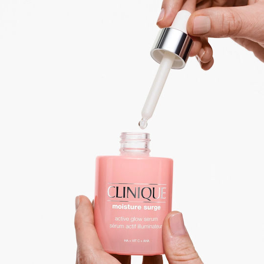 Clinique Moisture Surge Feuchtigkeitsspendend Serum Gesicht mit Vitamin C & Hyaluronsäure für Entgiftung & Strahlkraft 30ml