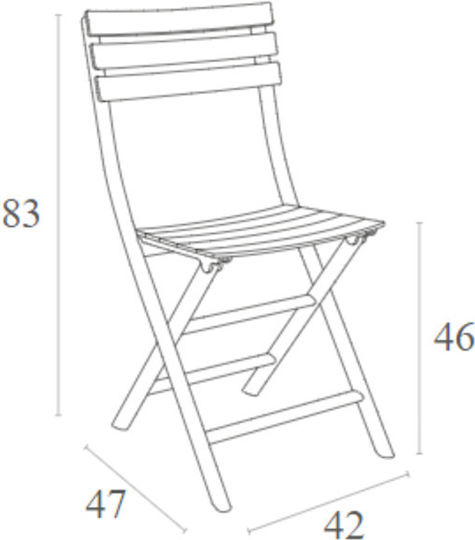 Outdoor Chair Polypropylene Helen Olive Green
