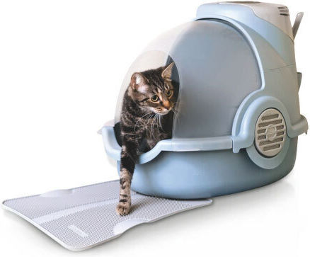 Kerbl Oster Bionaire Cat Toilet Closed with Filter Blue L60.9 x W35.6 x H45.7cm
