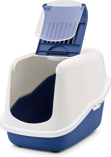 Savic Τουαλέτα Γάτας Κλειστή Μπλε Μ56 x Π38 x Υ39cm