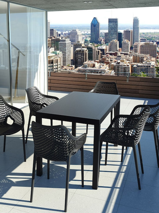 Outdoor Chair Polypropylene Air XL Black 57x60x81cm