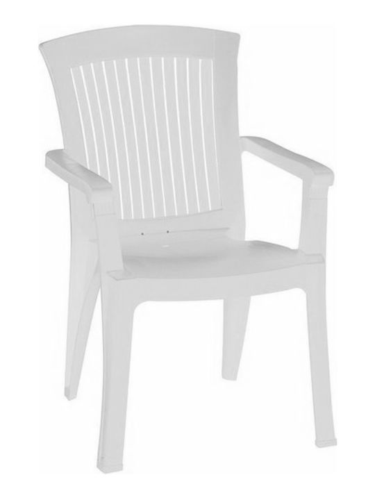 Scaun De Exterior Din Plastic Clio Alb 60x67x89 Cm