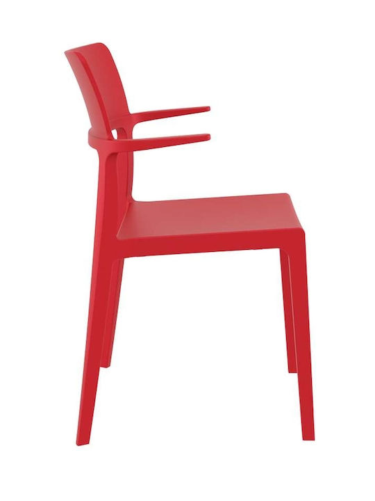 Scaun de exterior Polipropilenă Plus Roșu 58x55x84cm