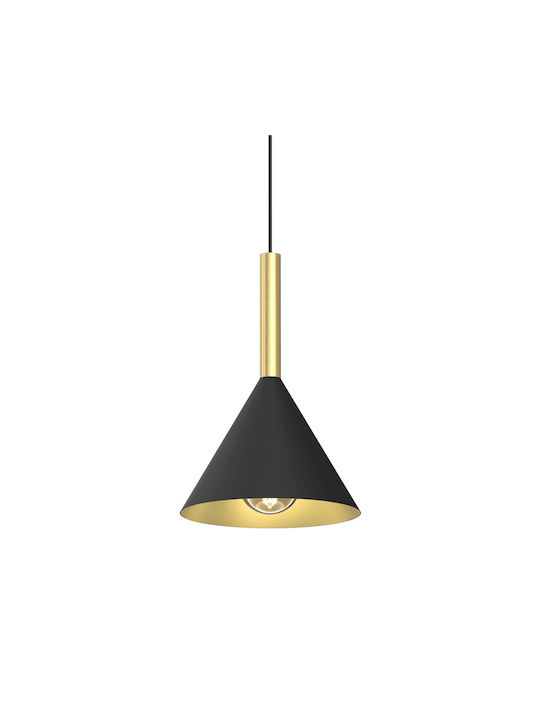 Eko Light Κρεμαστό Φωτιστικό Μαύρο Καμπάνα 21x21εκ.