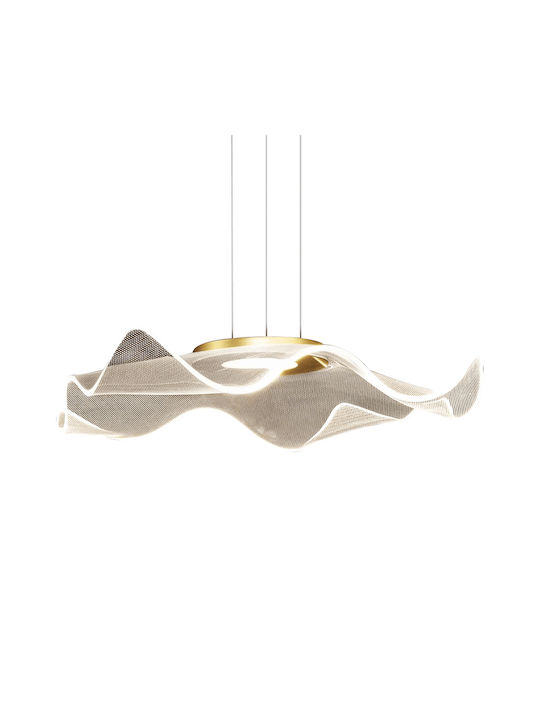 Eko Light Κρεμαστό Φωτιστικό Χρυσό LED 50x50εκ.