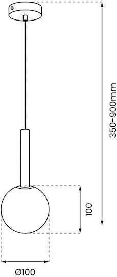 Eko Light Κρεμαστό Φωτιστικό Μαύρο με Ντουί G9 10x10εκ.