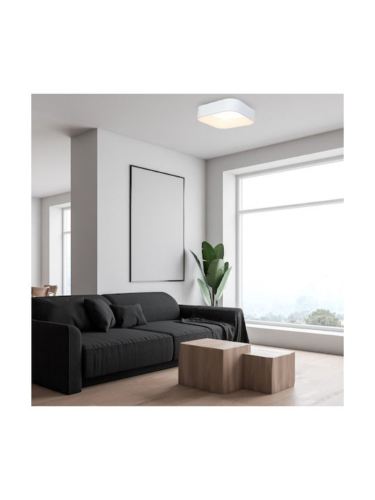 Eko Light Πλαφονιέρα Οροφής 50εκ. Λευκή με Ενσωματωμένο LED