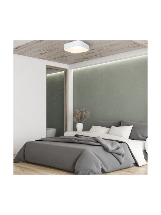 Eko Light Πλαφονιέρα Οροφής 50εκ. Λευκή με Ενσωματωμένο LED