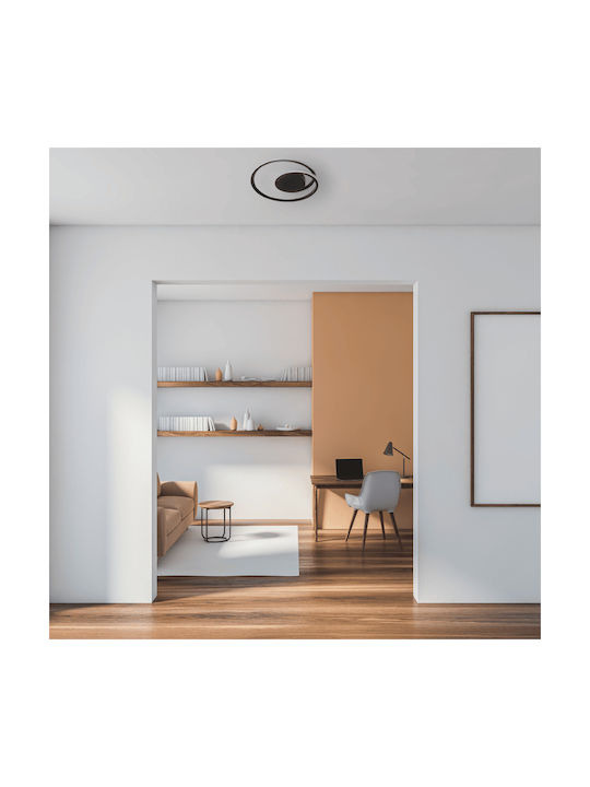 Eko Light Πλαφονιέρα Οροφής Μαύρη με Ενσωματωμένο LED