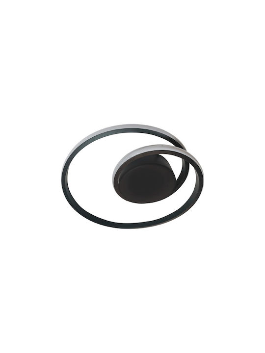 Eko Light Πλαφονιέρα Οροφής Μαύρη με Ενσωματωμένο LED