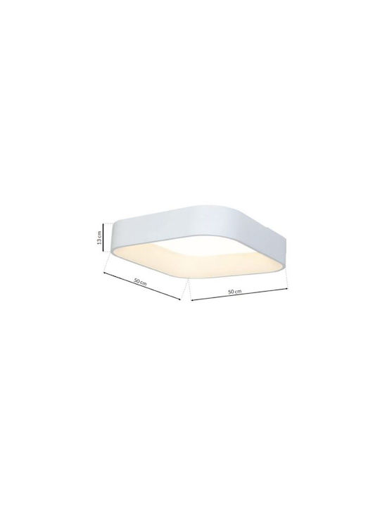 Eko Light Πλαφονιέρα Οροφής 50εκ. Λευκή με Ενσωματωμένο LED
