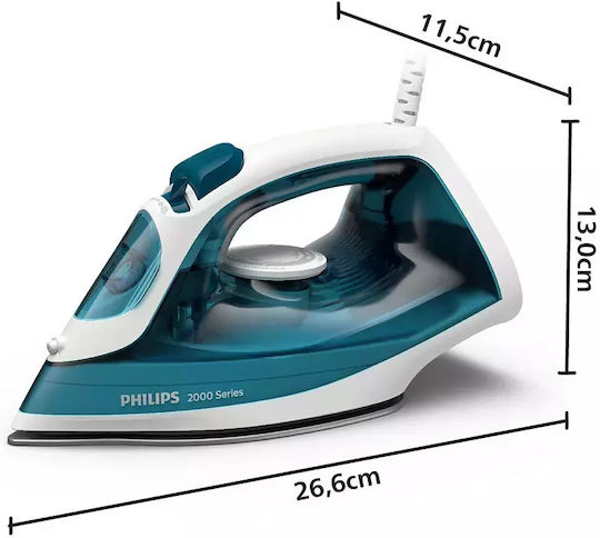Philips Azur Σίδερο Ατμού 2000W με Κεραμική Πλάκα και Συνεχόμενη Παροχή Ατμού 25gr/min