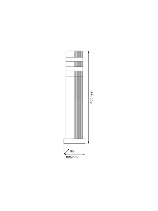 Eko Light Φωτιστικό Κολωνάκι Εξωτερικού Χώρου IP54 για Ντουί GU10 Μαύρο