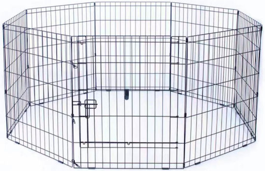 Faltbar Park für Hunde aus Metall in Schwarz Farbe 107 x 61 x 61cm