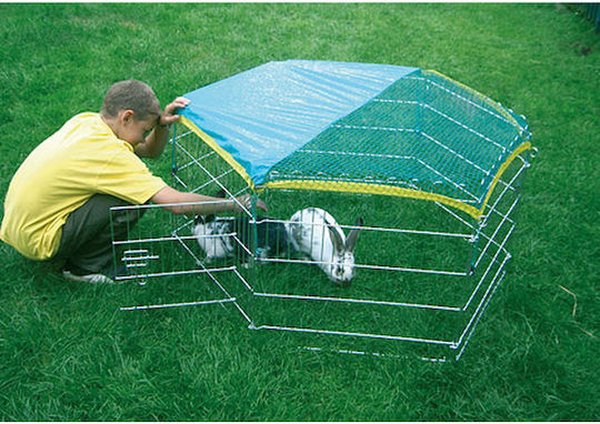 Kerbl Park Dog Hexagon made of Metal in Silver Color 56.5 x 56.5 x 56.5cm
