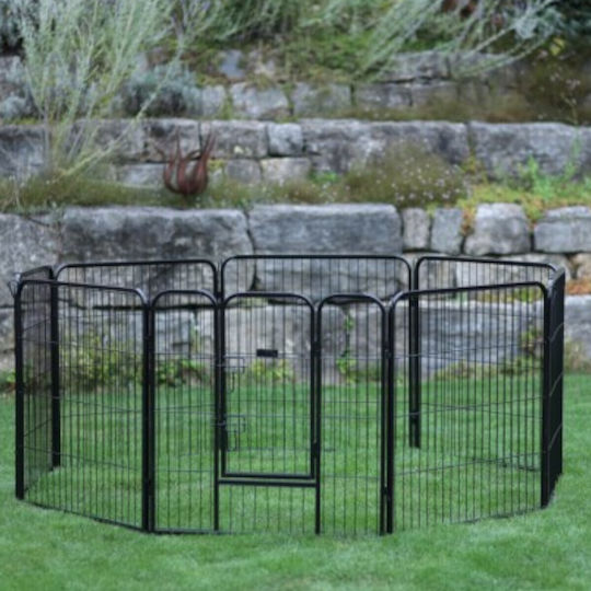 Kerbl Dog Puppy Enclosure Сгъваемо Парк за Кучета от Метал в Черен Цвят 77 x 80см.