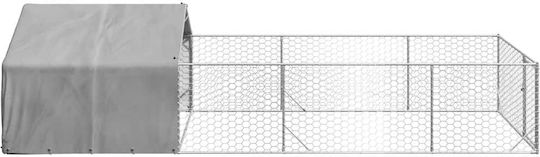 vidaXL Hundetore Park 600x200x150cm Silber