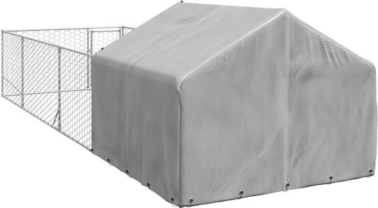 vidaXL Hundetore Park 600x200x150cm Silber