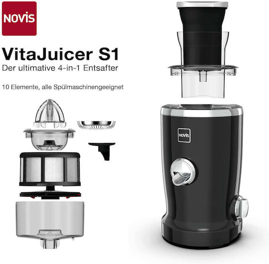 Novis VitaJuicer Αποχυμωτής 240W Μαύρος