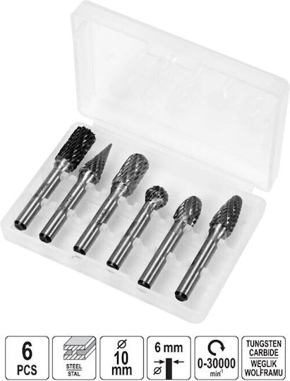 Yato Cutter Set Carbide for Metal \ Wood \ Plastic 45mm x 10mm 6pcs