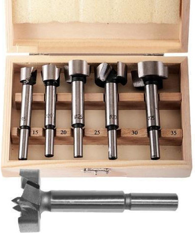 AWTools Cutter Set Carbide for Wood 8mm 5pcs