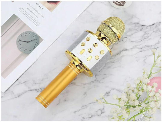 Μικρόφωνο Karaoke Ασύρματο AT2742 Χρυσό