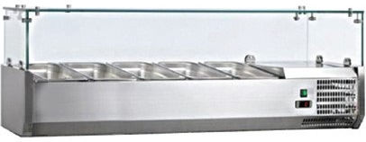 Karamco Охлаждаща Витрина Настолна с Капацитет 4x1/3 ГН 120x39.5x43.5см Vetro 5