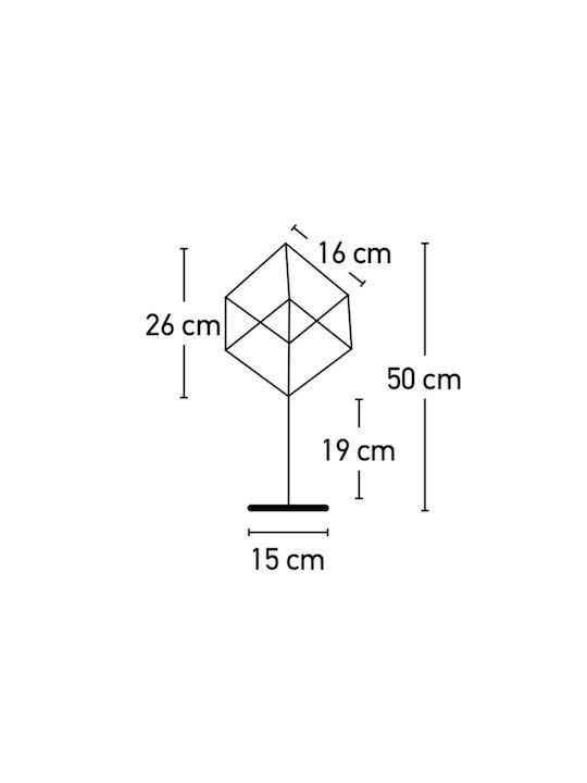Inlight Decorative Lamp with Socket for Bulb E27 Black