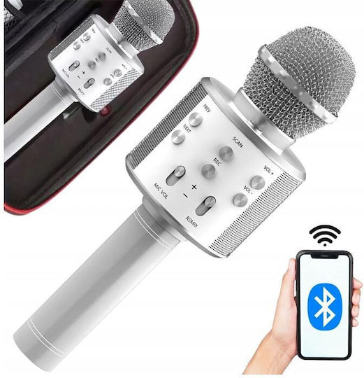 Wireless Karaoke Microphone AT27 Silver
