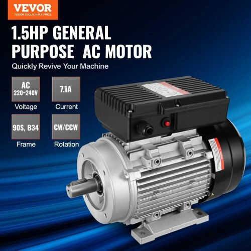 Single-phase Electric Motor 1.1 Kw 2800 Rpm 90s B34 Frame 7.1 A 220 V/50 Hz