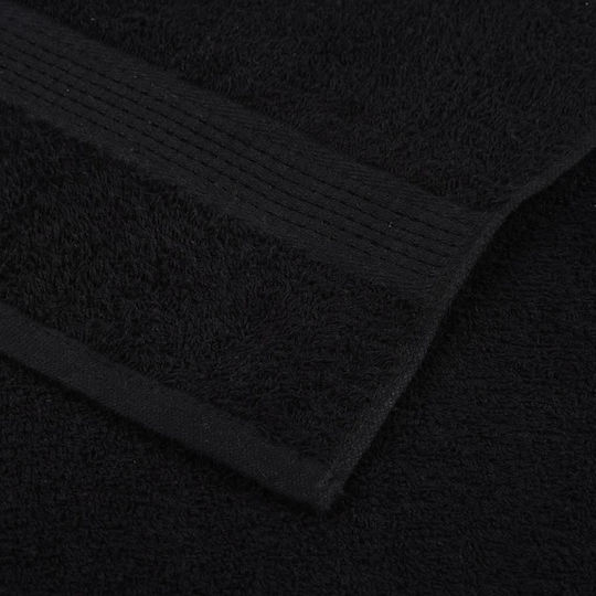 vidaXL Set 2 Hotel Pool and Beach Towels 200x80 cm 360gsm Black