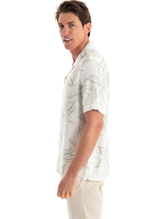 Shirt Κοντομάνικο Πουκάμισο σε Κανονική Γραμμή cream
