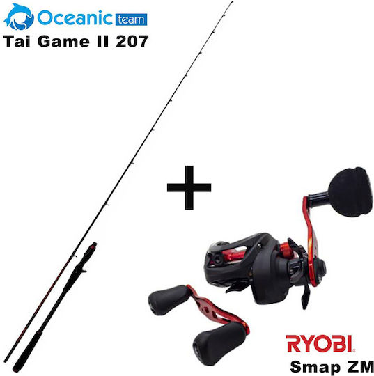Oceanic Tai Game II Καλάμι Ψαρέματος για Tai Rubber 2.07m με Μηχανισμό 50-150gr