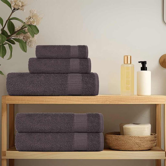 vidaXL Set 50 Hotel Face Towels 100x50 cm Charcoal