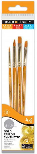 Daler Rowney Σετ Πινέλα Ζωγραφικής 4τμχ