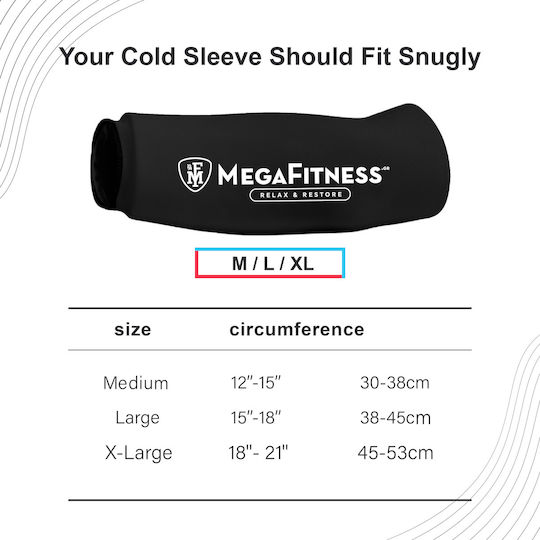 MegaFitness Ice Sleeve Elastic Arm Compression Sleeve In Black Color 888881
